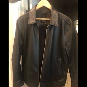 J Lindeberg lamb skin leather jacket like new size L.